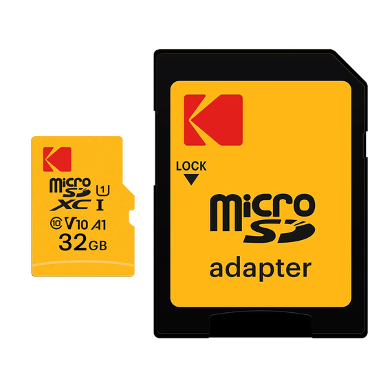 Kodak MicroSDXC MicroSD 32GB UHS-I U1 V10 A1 + adaptor