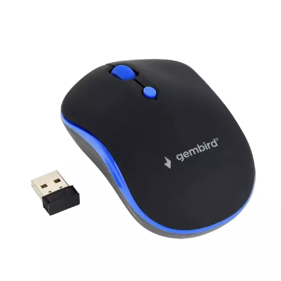 Mouse Wireless Gembird MUSW-4B-03-B, Negru/Albastru