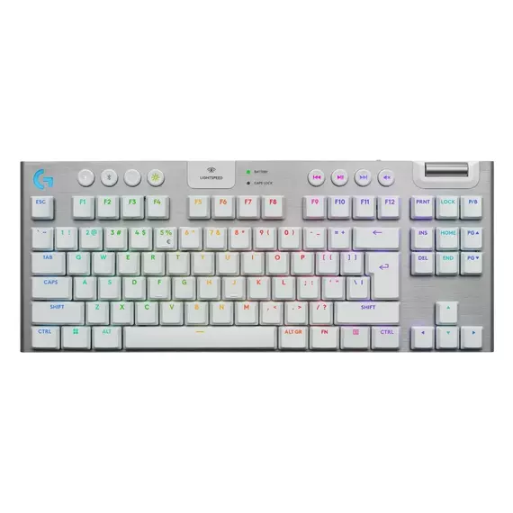 Tastatură Logitech G915 X Lightspeed TKL, Fără fir, Alb