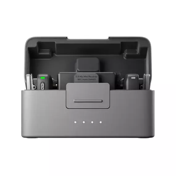 Microfon portabil pentru înregistrare vocală DJI Mic Mini (2 TX + 1 RX + Charging Case), Fără fir, Negru