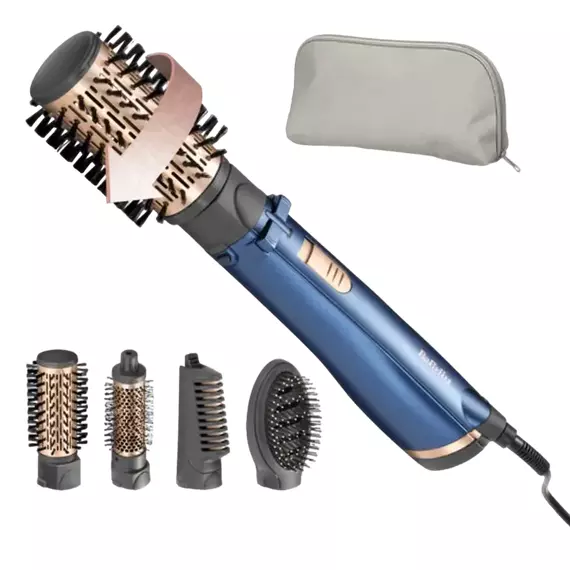 Uscător de păr-perie BaByliss AS966ROE, 1000W, Albastru