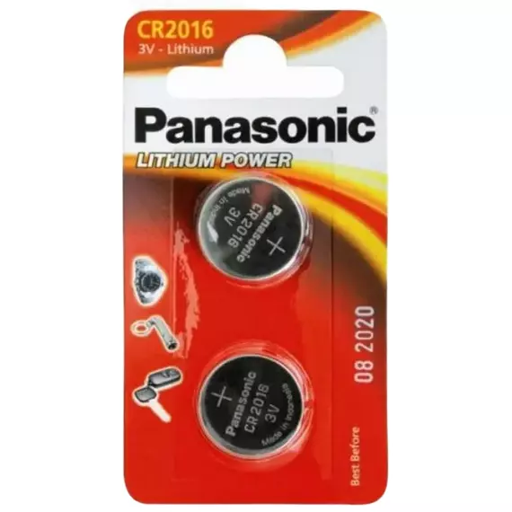 Baterii rotunde Panasonic CR-2016EL, CR2016, 2buc.