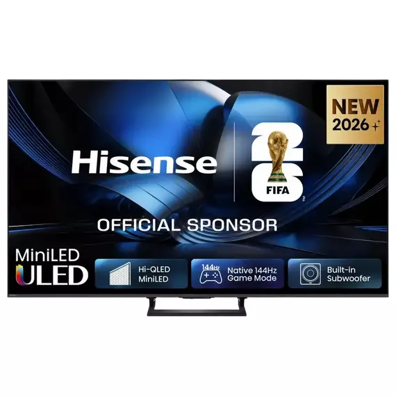 55" MiniLED SMART TV Hisense 55U7SE, 3840x2160 4K UHD, VIDAA U OS, Negru