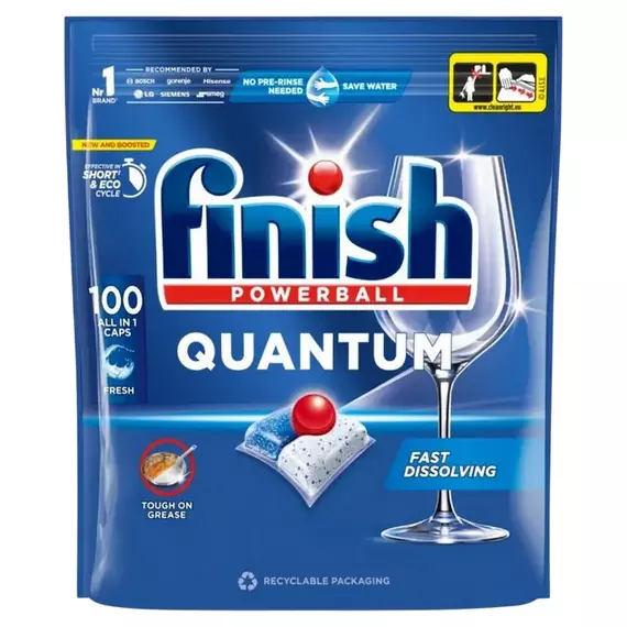 Tablete pentru mașina de spălat vase Finish Quantum, 100 buc
