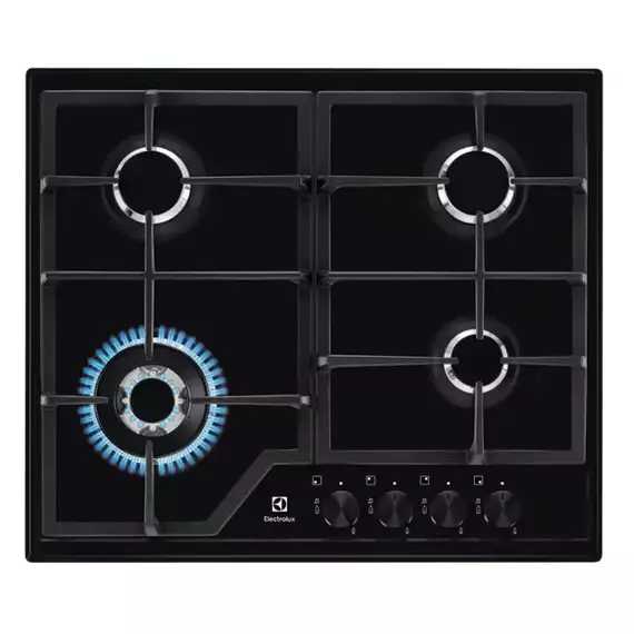 Plită pe gaz Electrolux KGS6436K, Negru