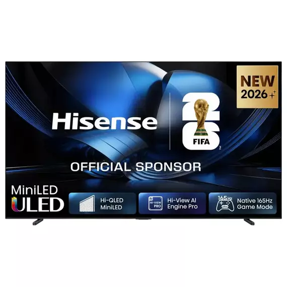 100" MiniLED SMART TV Hisense 100U7SE, 3840x2160 4K UHD, VIDAA U9, Negru