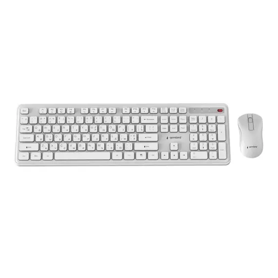 Wireless Keyboard & Mouse Gembird Slim Pro Business KBS-WPS-01-W-CYRL, Chocolate, 1200dpi, 3 buttons
