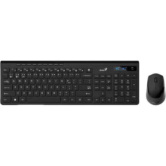 Set Tastatură + Mouse Genius SlimStar 8230, Fără fir, Negru