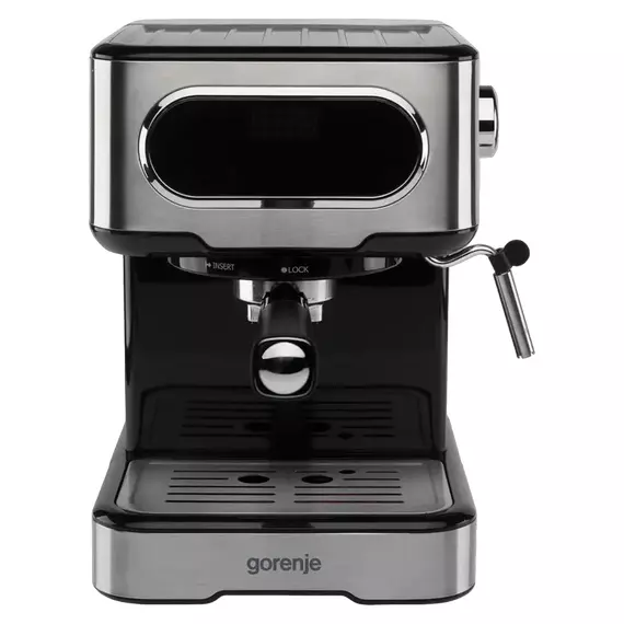 Cafetiera manuala Gorenje ESCM15DBK, 1100W, Argintiu