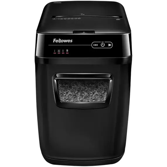 Fellowes  AutoMax™200M, DIN Level P-5, Cross 4х38mm, Paper feeder: 200sheets, Vol.32 lit. Paper Clip