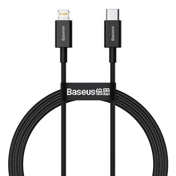 Baseus Cable Type-C to Lightning Superior Series Fast Charging PD 20W 1m, Black