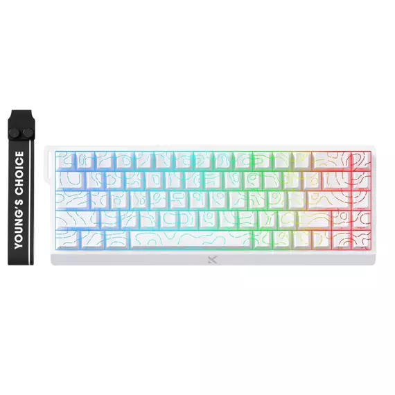 Tastatură MCHOSE Ace 68 E-Sport, Cu fir, White Topographic