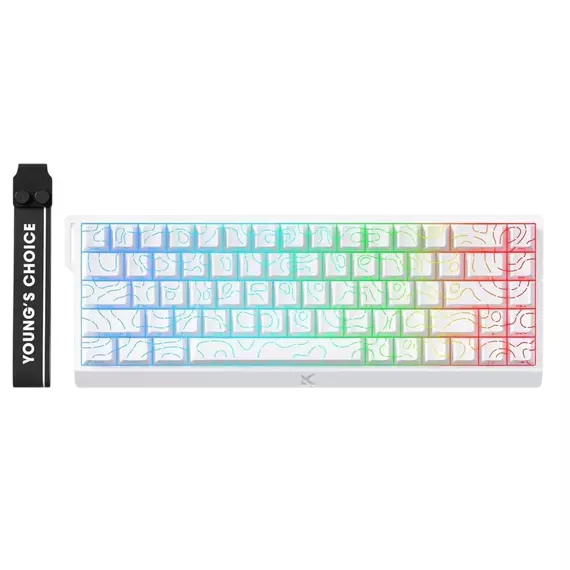 Tastatură MCHOSE Ace 68 Ultra E-Sport, Cu fir, White Topographic