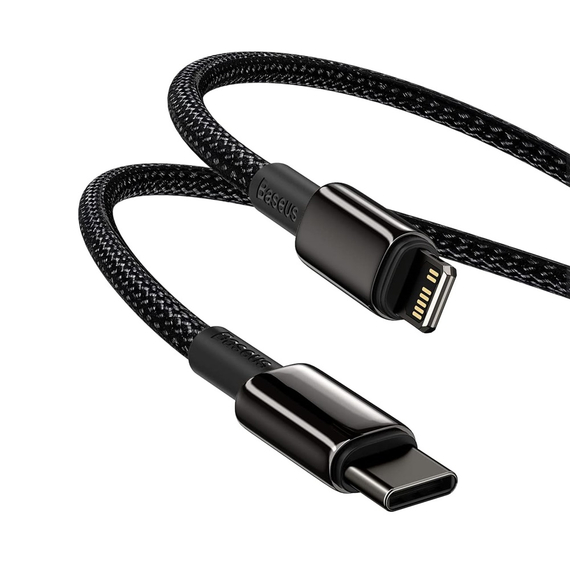 Baseus Cable Type-C to Lightning Tungsten Gold Fast Charging PD 20W 1m, Black, 2 image