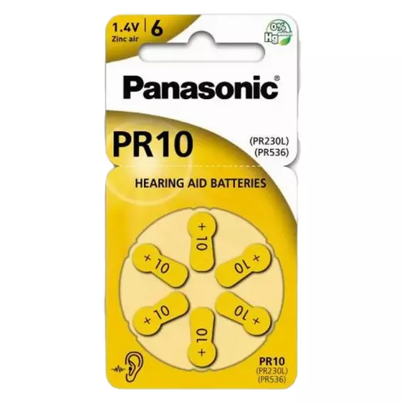 Baterii Panasonic PR-230, PR10, 6 buc.