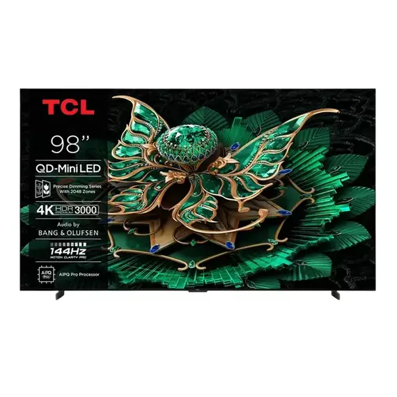 98" MiniLED SMART TV TCL 98Q7C, 3840x2160 4K UHD, Google TV, Negru