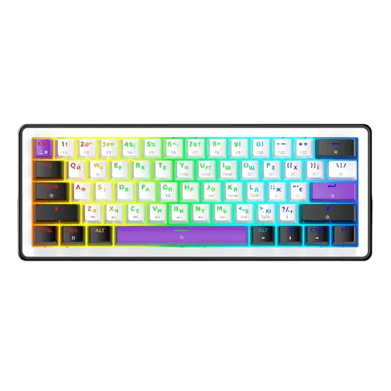 Tastatură HATOR Hellyberry HK60, Cu fir, Alb