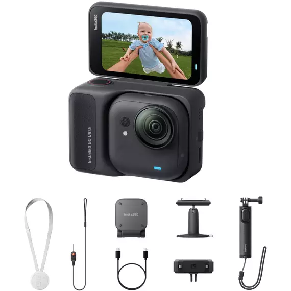 Cameră Video Sport Insta360 GO Ultra Creator, Negru