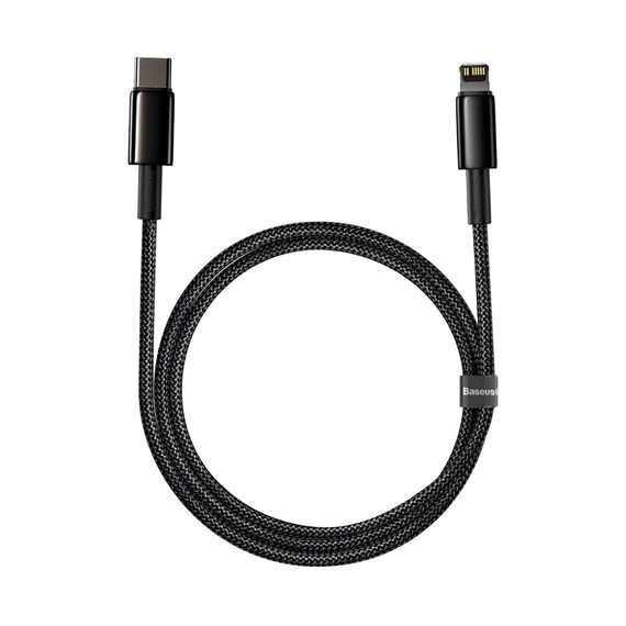 Baseus Cable Type-C to Lightning Tungsten Gold Fast Charging PD 20W 1m, Black