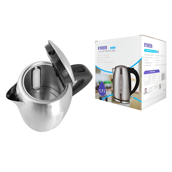 NOVEEN Electric Kettle EK1405, 2000W, 1,7L INOX, 2 image