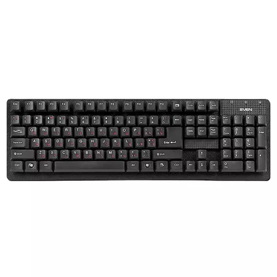 Tastatură SVEN Standard 301, Cu fir, Negru