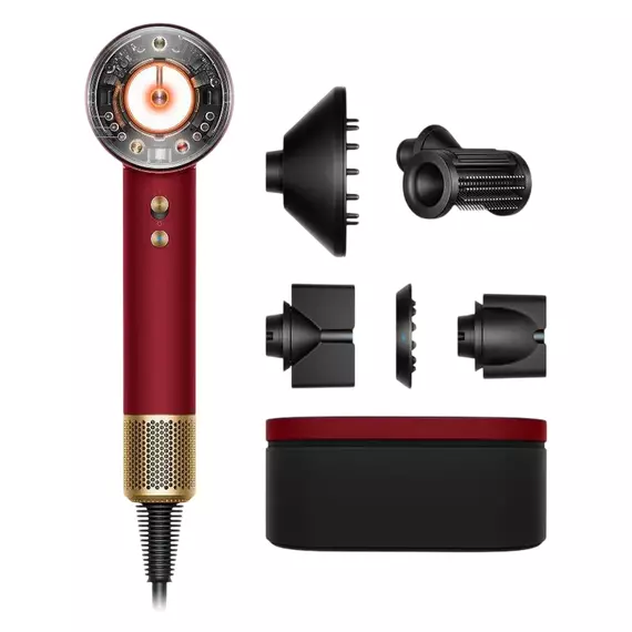 Uscător de păr Dyson Supersonic Nural HD16 Straight+Wavy, 1600W, Red Velvet | Gold