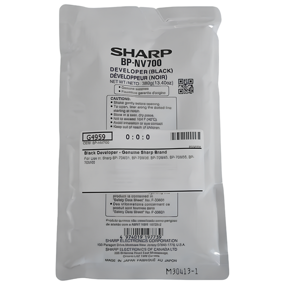 Dezvoltator Sharp BP-GV700, 0,39kg, Negru
