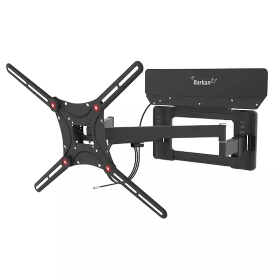 Wall Mount Barkan ''VTM464L'' Black 13"-90" Full Motion, max.60kg, VESA mm: up to 600x400mm