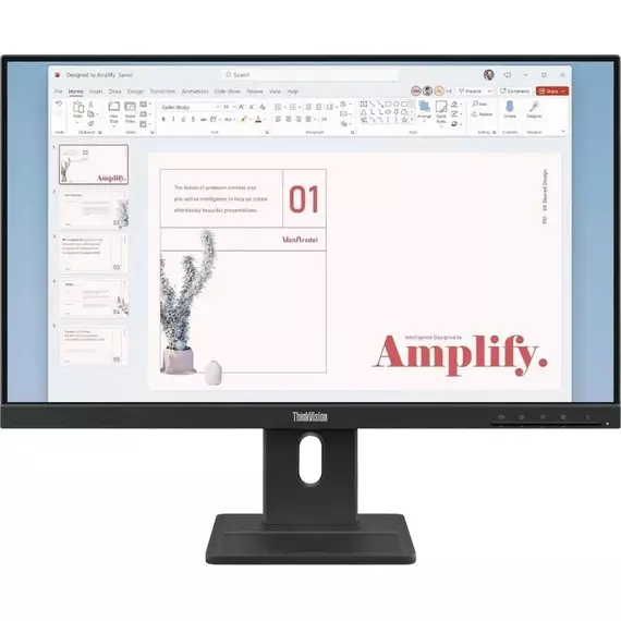 23,8" Monitor Lenovo E24-40, IPS 1920x1080 FHD, Negru