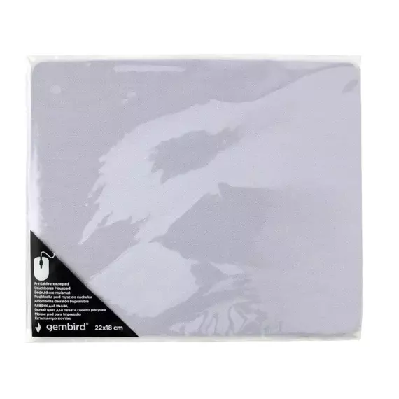 Mouse Pad Gembird MP-PRINT-S, 220mm x 180mm, Alb