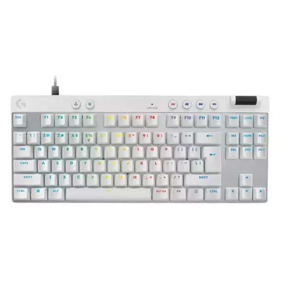 Tastatură Logitech G Pro X TKL Rapid, Cu fir, Alb