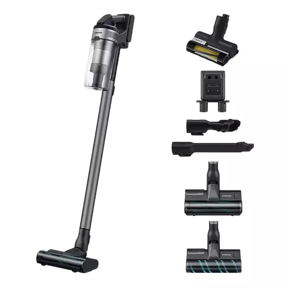 Aspirator Vertical Samsung Jet 75E Complete, Negru | Argintiu