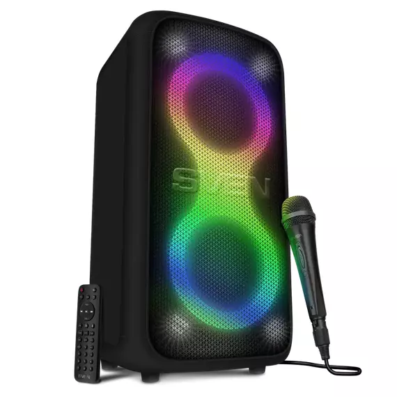 Partybox SVEN "PS-960" 180W, TWS, Bluetooth, FM, USB,LED-display, 6000mA*h, Black