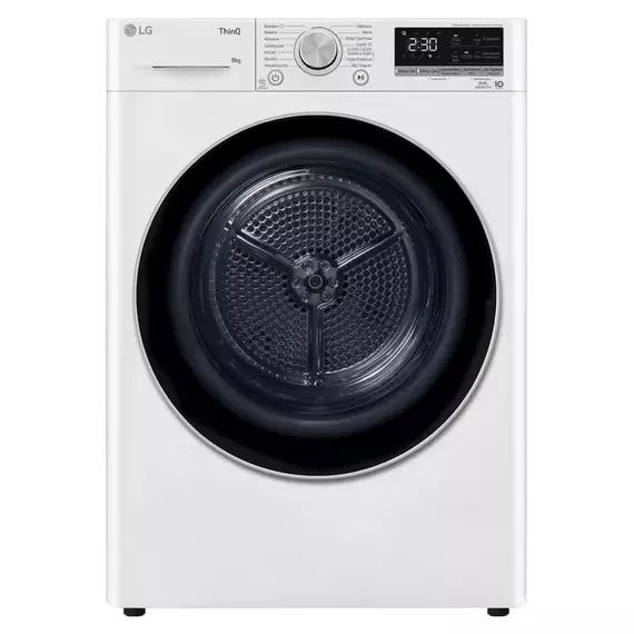 Uscător de rufe LG RH80V9AV3N, 8kg, Alb