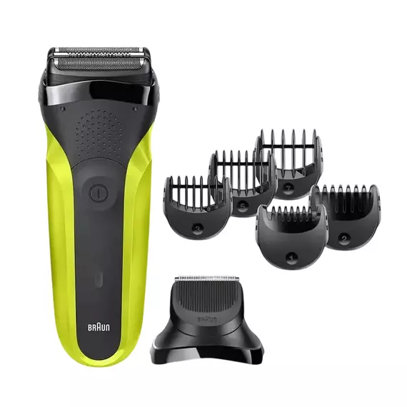Aparat de ras electric Braun 300BT, Negru | Verde