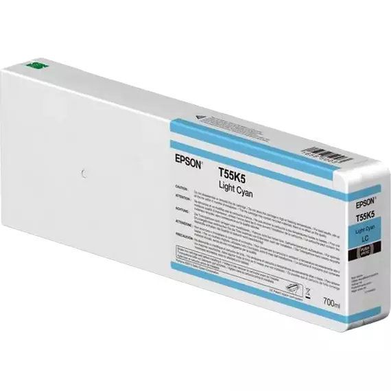 Cartuș de cerneală Epson Ink Cartridge T55K500 UltraChromeHDX/HD,Light Cyan, 700ml, Albastru Deschis