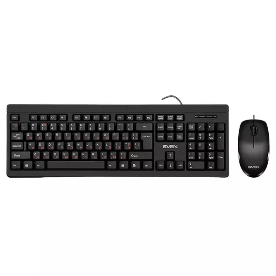 Set Tastatură + Mouse SVEN KB-S320C, Cu fir, Negru