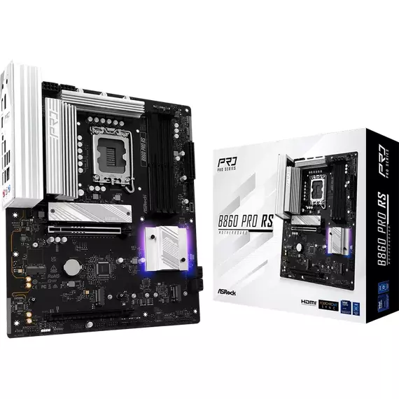 Placă de bază ASRock B860 Pro RS, LGA1851, Intel B860, ATX