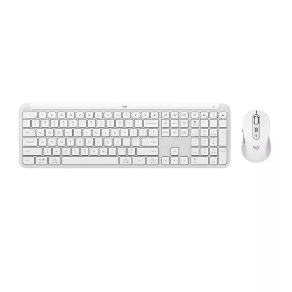 Set Tastatură + Mouse Logitech MK950, Fără fir, Alb