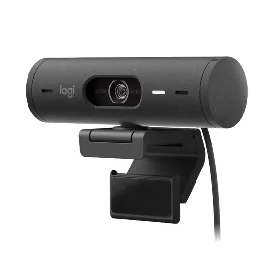 Cameră Web Logitech BRIO 500, Full-HD 1080P, Gri