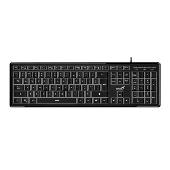 Tastatură Genius SlimStar 820, Cu fir, Negru