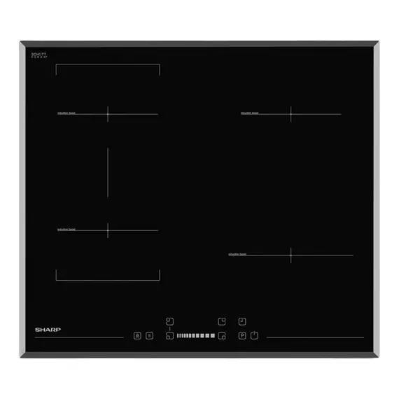 Plită cu inducție Sharp KH-6I27CS0I-EU, Negru