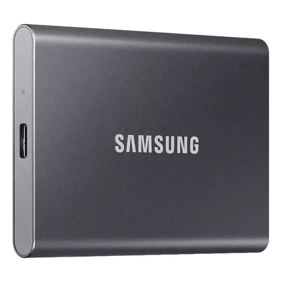 SSD portabil extern Samsung Portable SSD T7, 2 TB, Grey (MU-PC2T0T/WW)