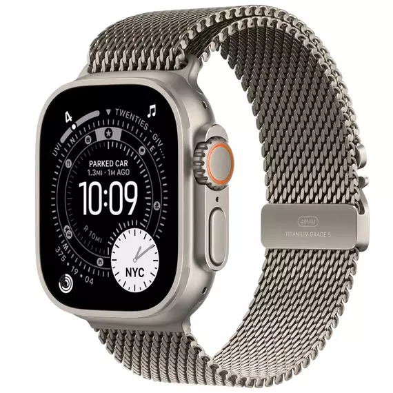 Ceas inteligent Apple Watch Ultra 3, 49mm, Natural Titanium