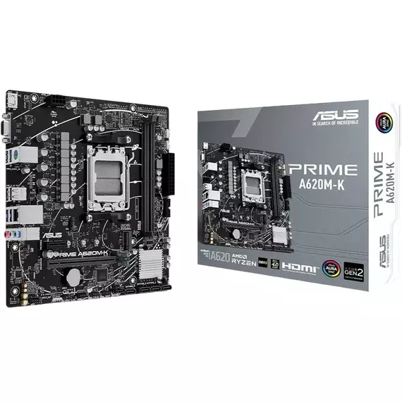 Placă de bază ASUS PRIME A620M-K, AM5, AMD A620, Micro-ATX