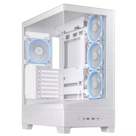 Carcasă PC ASUS A31 PLUS TG ARGB, Midi-Tower, Alb