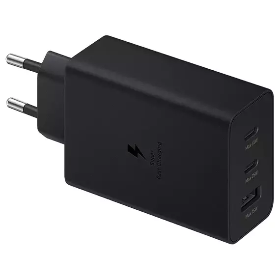 Încărcător Samsung Trio Fast Travel Charger EP-T6530, 65W, Negru