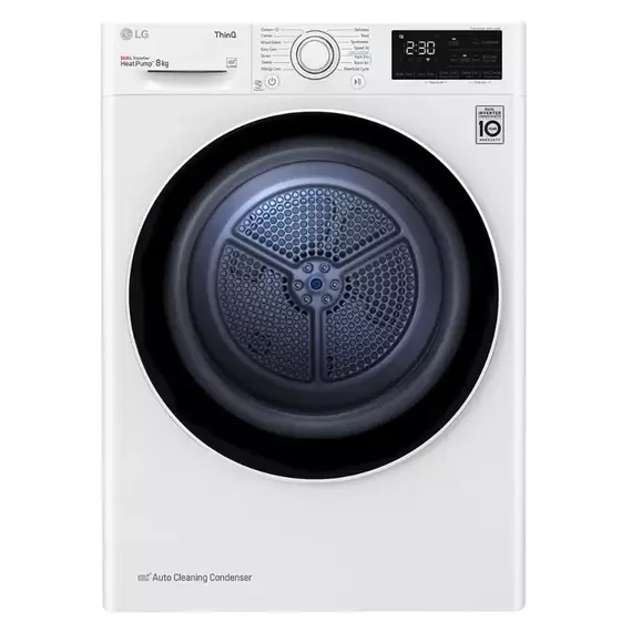 Uscător de rufe LG RH80V3AV6N, 8kg, Alb