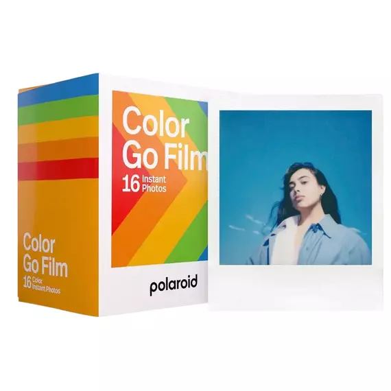 Hârtie foto Polaroid Go Color Film Double Pack, 16 buc, Alb