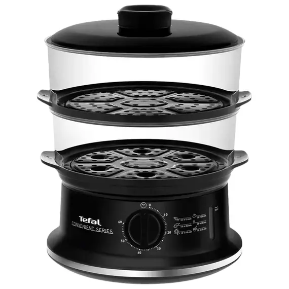 Aparat de gătit cu aburi Tefal Convenient, Negru
